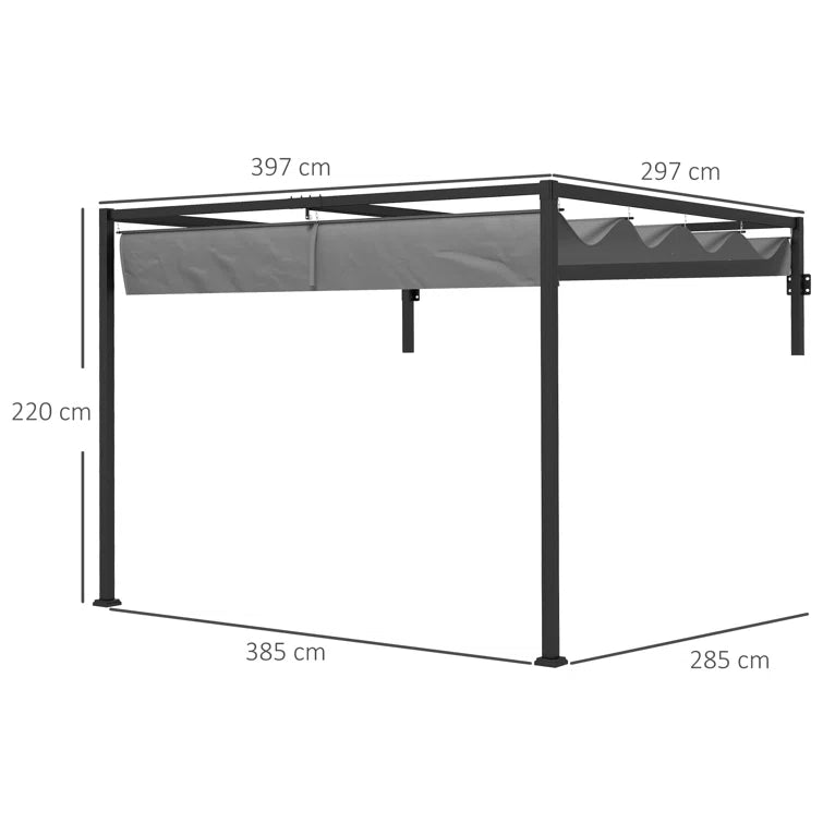 SE 2.97m x 3.97m Steel Pergola