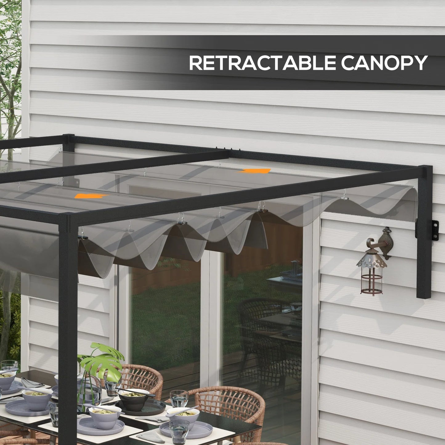 SE 2.97m x 3.97m Steel Pergola