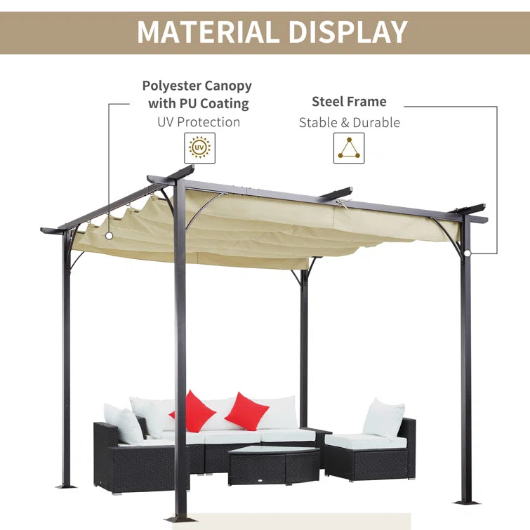 metal pergola with canopy​