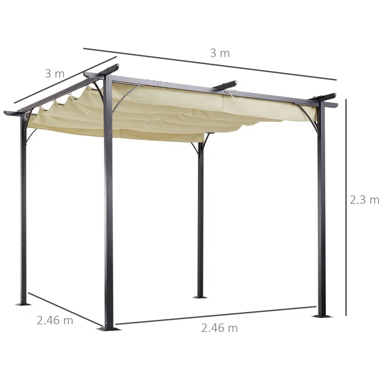 metal frame pergola​ with canopy

