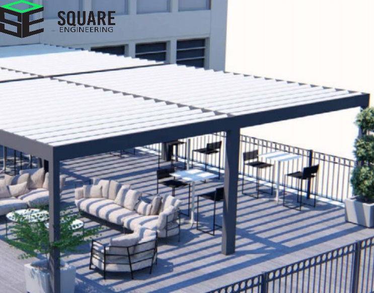 Customizable Aluminum Pergola with Retractable Sunshade Canopy for Patio and Garden